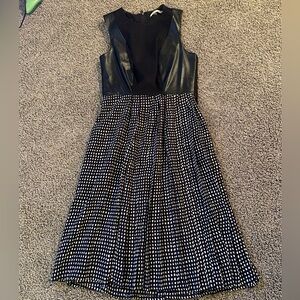 RACHEL ROY Black Pleather & Pleated Dress - SIZE 4